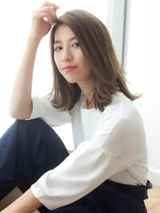 ミディアム カラー 大石 健太のヘアスタイル