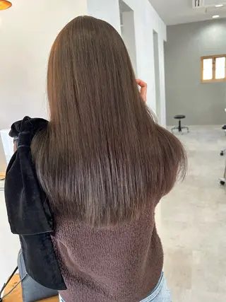 ロング カラー レイヤー/韓国ヘア 杉浦結梨のヘアスタイル