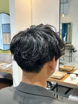 パーマ メンズ センターパート/ メンズ特化/日向🔥のヘアスタイル