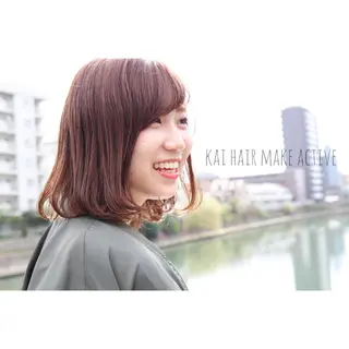 ミディアム カラー 坂東 秀幸のヘアスタイル