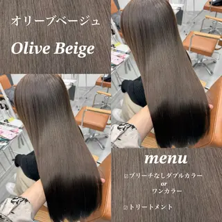 ロング カラー ヘアアレンジ ブリーチなしカラー /ベージュ/安形翔のヘアスタイル