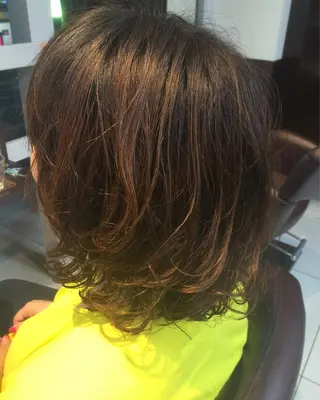 ミディアム パーマ adept北千住店所属・✨髪質改善＆ボブ✨ 近藤 凌のヘアスタイル