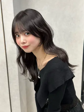 セミロング カラー ヘアアレンジ ⭐️ショート/ボブ/ 艶カラー/りょうがのヘアスタイル