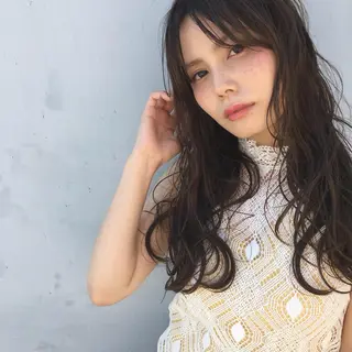 ロング カラー パーマ 銀座🤍ボブ/ ミディアム/佐野夢美のヘアスタイル