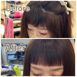 ロング パーマ きむえり/髪質改善 /セット/カラーのヘアスタイル