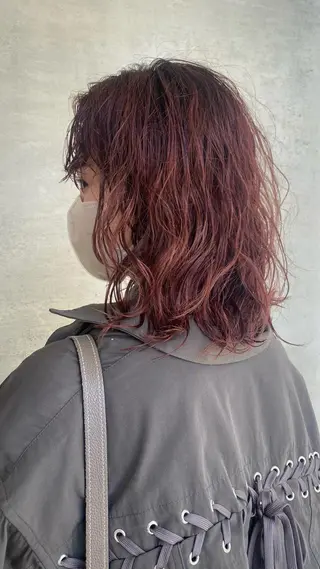 ミディアム カラー パーマ タケダケイ /ショート/ボブのヘアスタイル