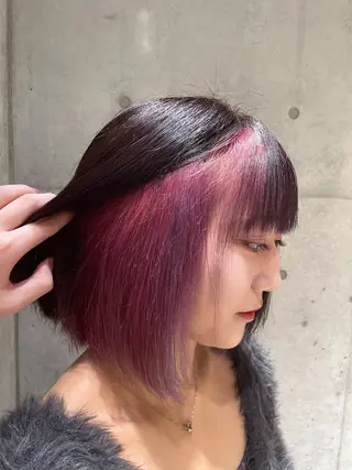 ミディアム カラー shion 透明感カラーのヘアスタイル