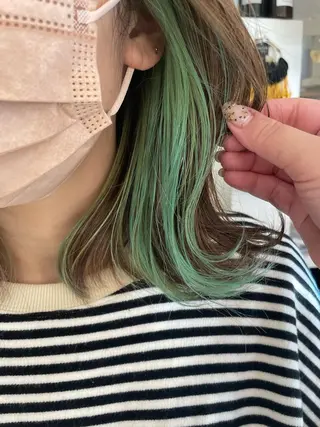 セミロング カラー パーマ 海外レイヤー 🇺🇸/ヒナコのヘアスタイル