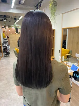 ロング カラー 透けるベージュ/ 艶カラー♡のヘアスタイル