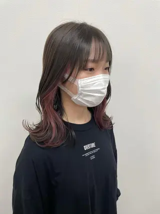 ロング カラー ヘアアレンジ 酸性縮毛矯正🧴韓国 レイヤー/髪質改善のヘアスタイル