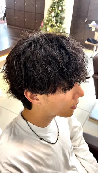 ショート 静岡/草薙パーマ メンズバレイヤージュのヘアスタイル