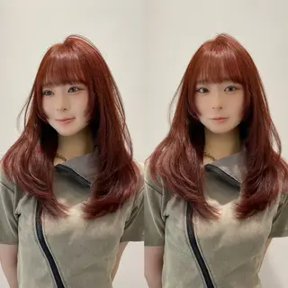 ロング カラー レイヤー/艶カラー /韓国ヘア/高松のヘアスタイル