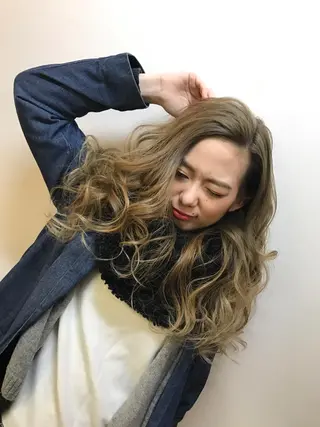 ロング カラー パーマ ヘアアレンジ ネイル マツエク・マツパ backstage.AZ所属・吉川 宙翔のヘアスタイル