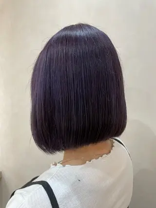 ミディアム カラー シンバヒナノ/パーマ レイヤーカット/ボブのヘアスタイル