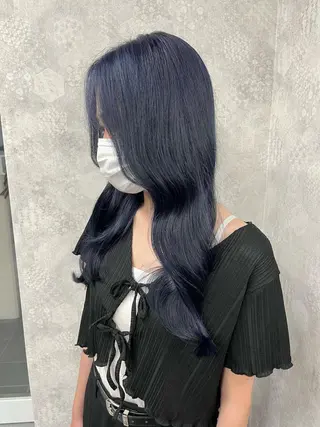 ロング カラー ヘアアレンジ 韓国レイヤーカット/ 儚げカラーチナツのヘアスタイル