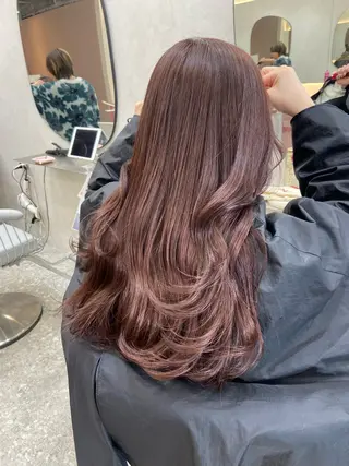 ロング カラー 新宿/韓国ヘア 中明度カラー/かやのヘアスタイル