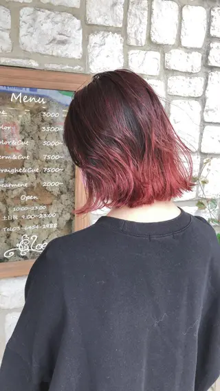 ショート カラー パーマ ヘアアレンジ 髪質改善/透明感 OAK兵庫のヘアスタイル