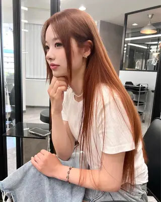ロング カラー 梅田/韓国ヘア/ エクステ🤖ヒナのヘアスタイル