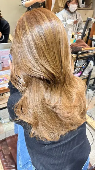 カラー ブリーチなし/髪質 改善/エクステ✨天夕のヘアスタイル