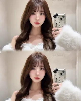 ロング 上品♡韓国レイヤー ‎🤍のの‎🤍のヘアスタイル