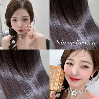 ロング カラー 💖大人韓国ヘア💖 韓国艶カラー【銀座】のヘアスタイル