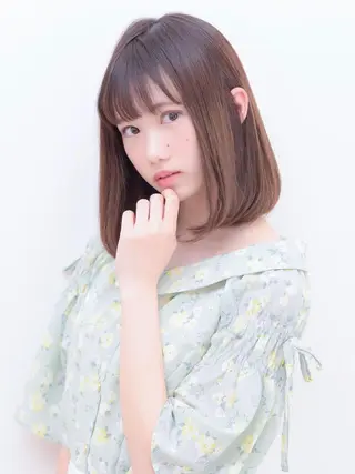 ミディアム カラー パーマ ヘアアレンジ 【公式】amble luxe池袋東口🩷のヘアスタイル