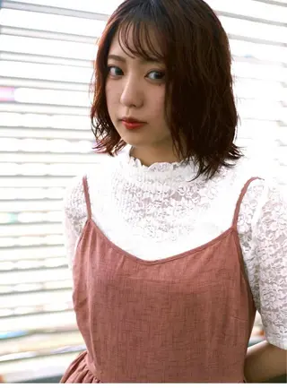 ミディアム カラー ケアブリーチ /髪質 改善/古橋圭史郎のヘアスタイル