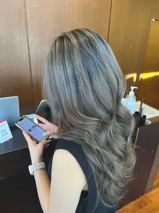 ロング カラー みわ/博多 ブリーチ/メンズヘアのヘアスタイル