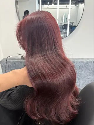 ロング カラー 中西 優亜のヘアスタイル