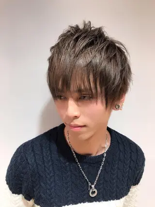 ショート カラー メンズ 【代表】 高瀬慎也/縮毛矯正のヘアスタイル