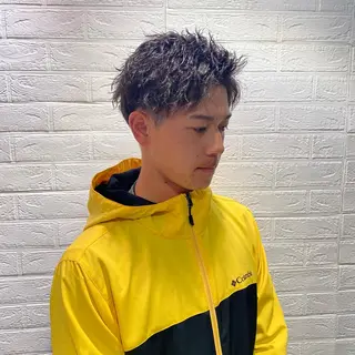 ショート メンズ 🎀大川 錬🎀 ブリーチなしWカラーのヘアスタイル