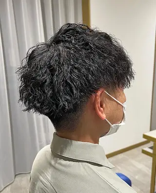 ショート パーマ ヘアアレンジ メンズ men’s salon NOA solte. 【メンズサロン ノアソルテ】所属・メンズパーマ職人 加藤 弘貴のヘアスタイル