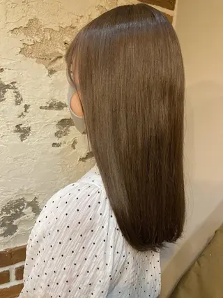 セミロング ✨色持ちの良い艶 カラー✨蟹江真世のヘアスタイル