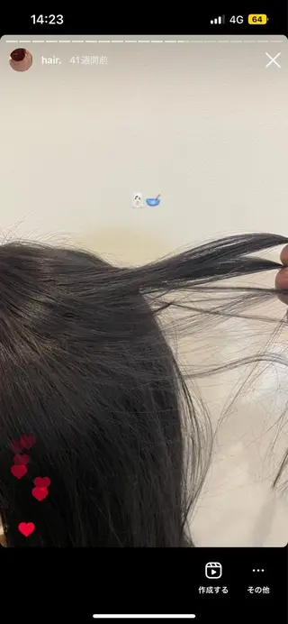 セミロング カラー フクシママユ / 柔らかカラーのヘアスタイル