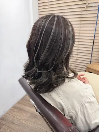 セミロング カラー GO TODAY SHAiRE SALON 横須賀所属・ハイライト⭐️上野 高広のヘアスタイル