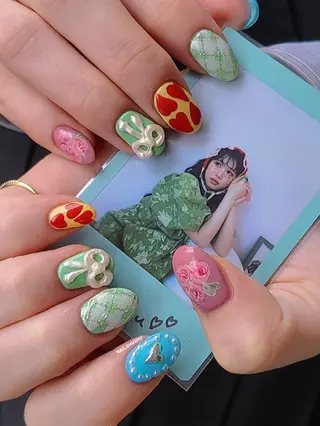 ネイル 3dパーツ/流行り 👧shushu❤️のネイルデザイン