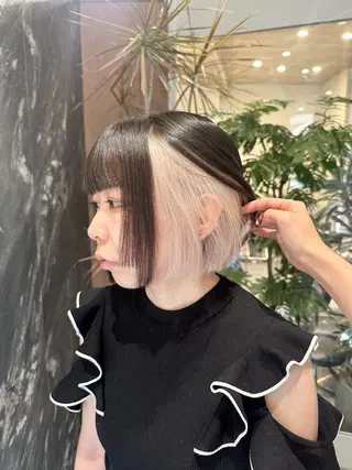 ショート カラー salowin原宿iori所属・💋ハイトーンデザイ ンヘア💋A'nyuのヘアスタイル