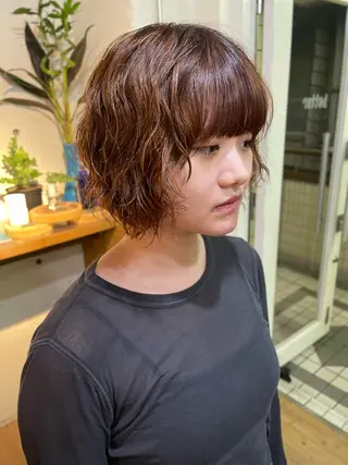ショート パーマ YUKI 新宿 カット/パーマのヘアスタイル