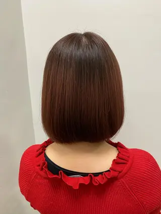 ミディアム カラー ヘアアレンジ 韓国風ベージュ🤎 赤みなし🌿横浜🤎のヘアスタイル