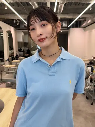 ミディアム 平塚/顔周りレイヤー /寒色/きゅうとのヘアスタイル