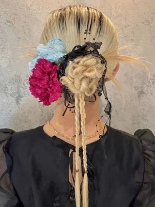 ロング ヘアアレンジ 艶カラー/縮毛矯正/ ケア/アレンジ/桜悠のヘアスタイル