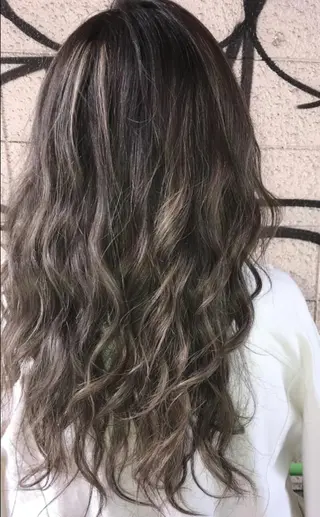 ロング パーマ チビ編み込みエクステ シールEXどぅ〜すのヘアスタイル