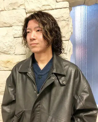 パーマ ヘアアレンジ メンズ ainico+所属・メンズ特化✂️栗原 侑也のヘアスタイル