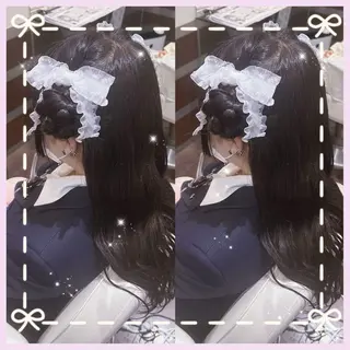 ロング ヘアアレンジ エクステ♡ヘアメ 内村麻衣のヘアスタイル