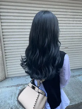 ロング カラー パーマ ヘアアレンジ ami by Absolute所属・🐠店長 二田直人🐠のヘアスタイル