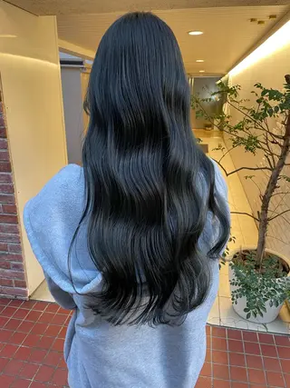 ロング カラー 篠原 幹のヘアスタイル