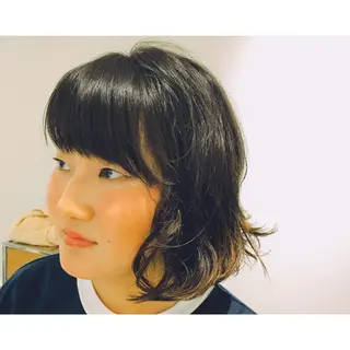 ショート パーマ かねやす ゆなのヘアスタイル