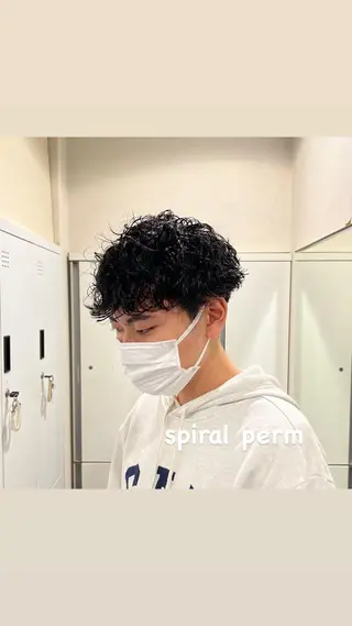 ショート パーマ メンズ 茅ヶ崎パーマ特化/ スパイラル/ハルキのヘアスタイル