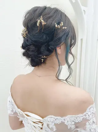 ミディアム カラー ヘアアレンジ 店長/mao/ 前髪/顔周りカットのヘアスタイル