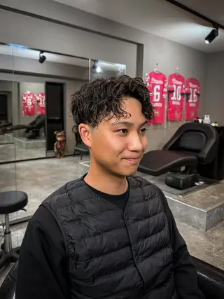 ショート カラー パーマ ヘアアレンジ メンズ NUMBER.12所属・【メンズ専門美容師】 NUMBER.12のヘアスタイル